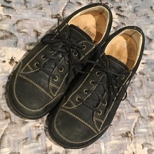Finn Comfort EUC Columbia Black Suede Shoe Sz 7